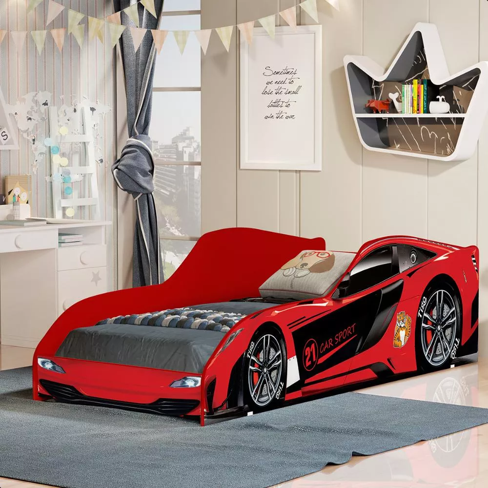 Cama Montessoriana Carro Vermelho