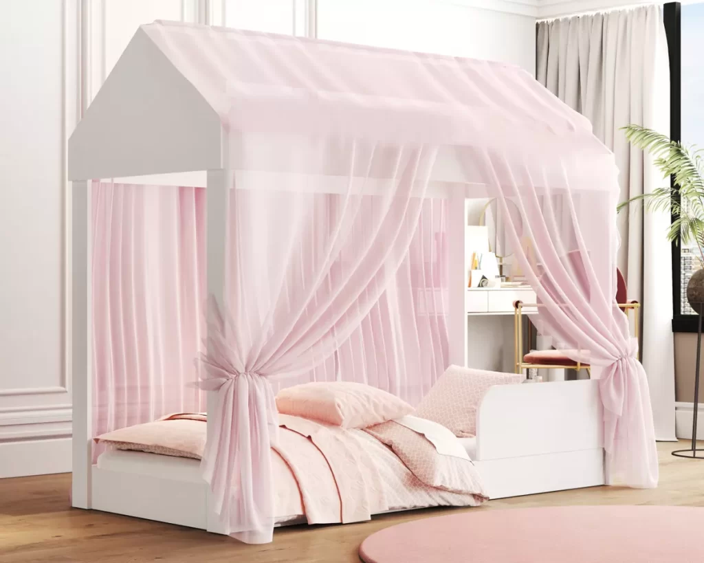 Cama Montessoriana Casinha Rosa